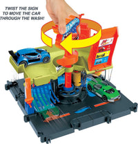 Thumbnail for Hot Wheels City Toy Track Set, Downtown Express Car Wash Playset with 1:64 Scale Vehicle, Foam Roller & Drying Flaps