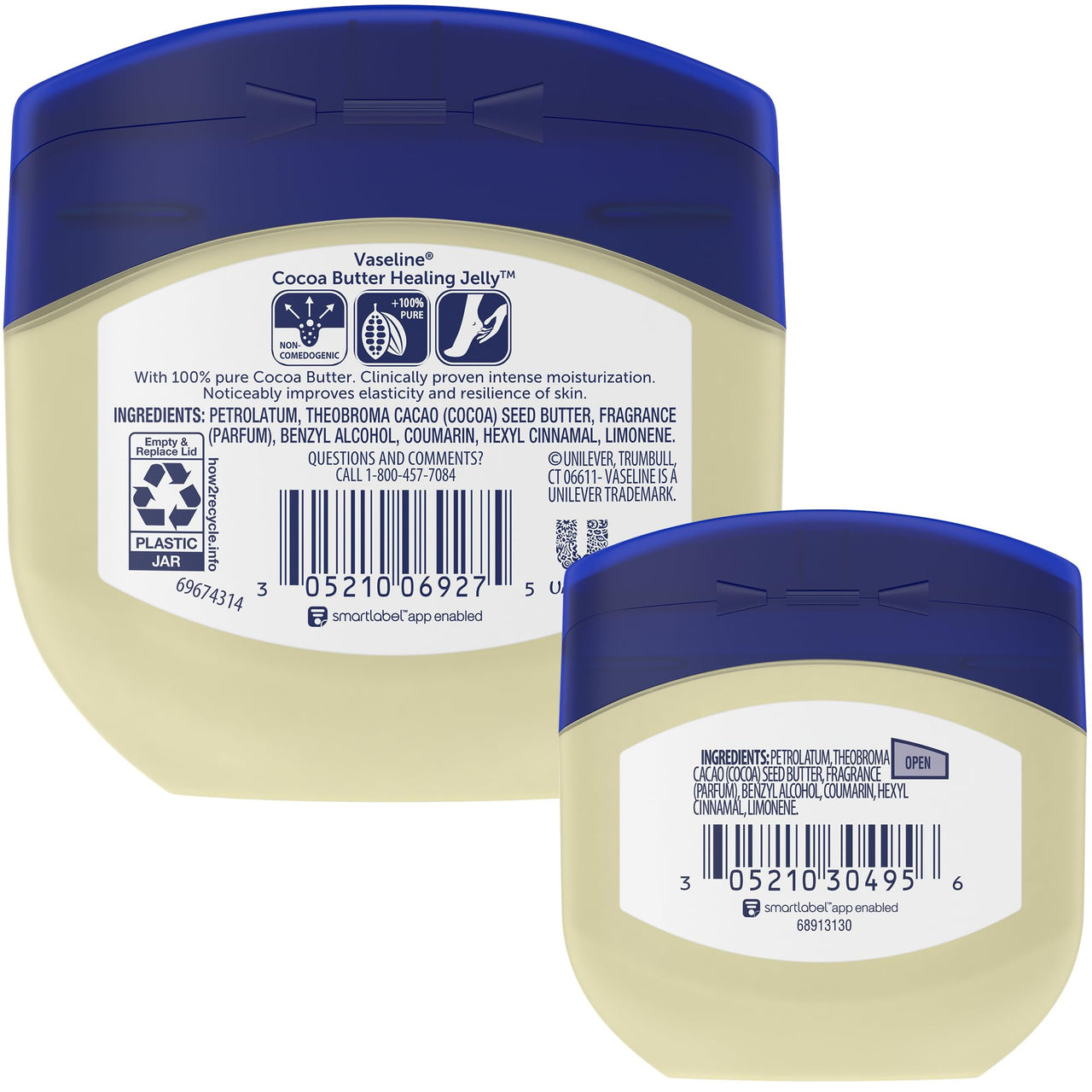Vaseline Petroleum Jelly Blue Seal With Cocoa Butter (7.5 Oz)+bonus 1.75 Oz.