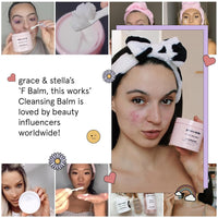 Thumbnail for grace & stella Makeup Remover Cleansing Balm - Hydrating Facial Cleanser with Vitamin E for Soft, Nourished Skin - Melt Stubborn Waterproof Make Up, Mascara, Eye Liner - Vegan Skincare (102g/ 4.3 oz)