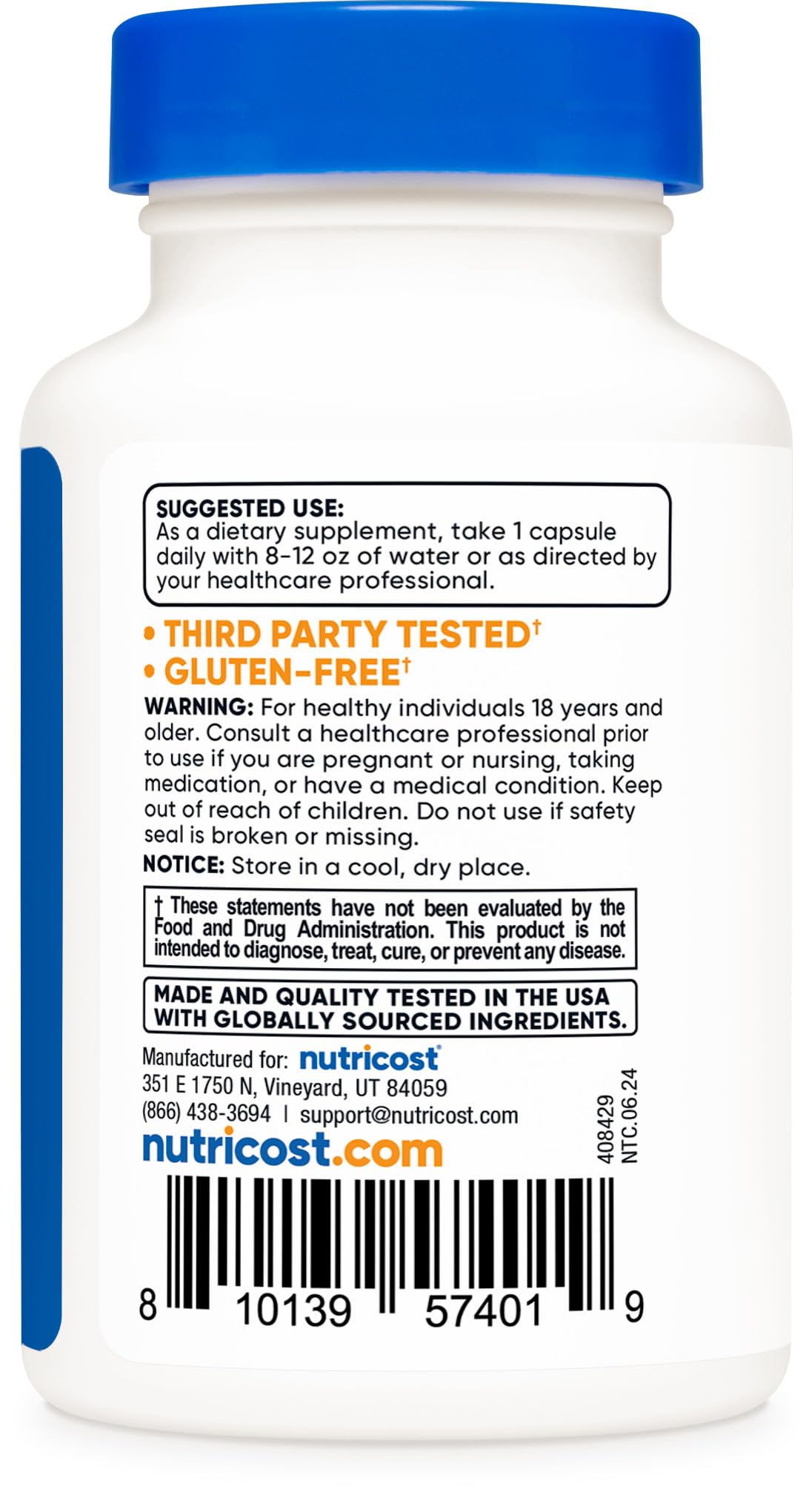 Nutricost KSM-66 Ashwagandha Root Extract 600mg, 30 Veggie Caps - 5% Withanolides - with BioPerine - Full-Spectrum Root Extract