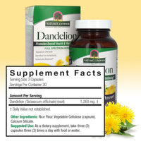Thumbnail for Nature's Answer Dandelion Root | Supports Healthy Liver Function | Promotes Detoxification & Waste Elimination | Gluten-Free Kosher Certified & No Preservatives | Vegetarian Capsules 90ct.