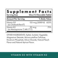 Thumbnail for MICHAEL'S Health Naturopathic Programs Vitamin D3 with K2 - 90 Chewable Tablets - Apricot Flavor - Skeletal & Immune System Support - No Added Sugar - Vegetarian & Kosher - 90 Servings