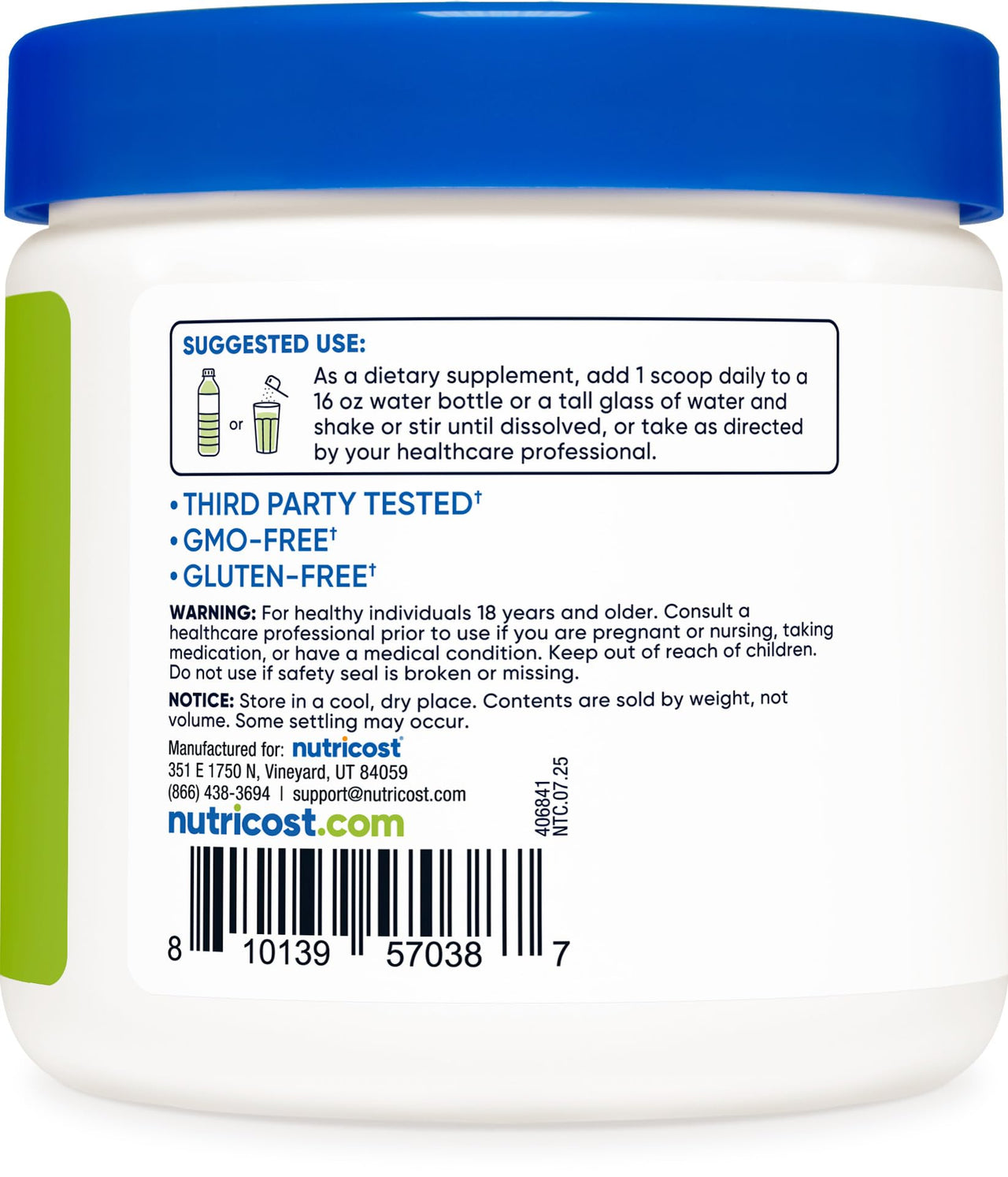 Nutricost Energy Complex (Green Apple) (60 Servings) - Clean Energy Powder, 300g Dietary Supplement