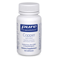 Thumbnail for Pure Encapsulations Copper Glycinate 60's - 2 mg Copper Supplement, Supports Red Blood Cell Formation* - Aids Energy Metabolism - Non-GMO & Vegan - 60 Capsules