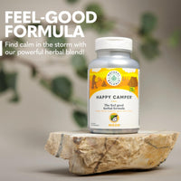 Thumbnail for Natural Balance Happy Camper - Feel-Good Mood Support Supplement - Gotu Kola, Passion Flower, and Kava Kava Capsules - 60-Day Guarantee - 120 VegCaps, 60 Servings