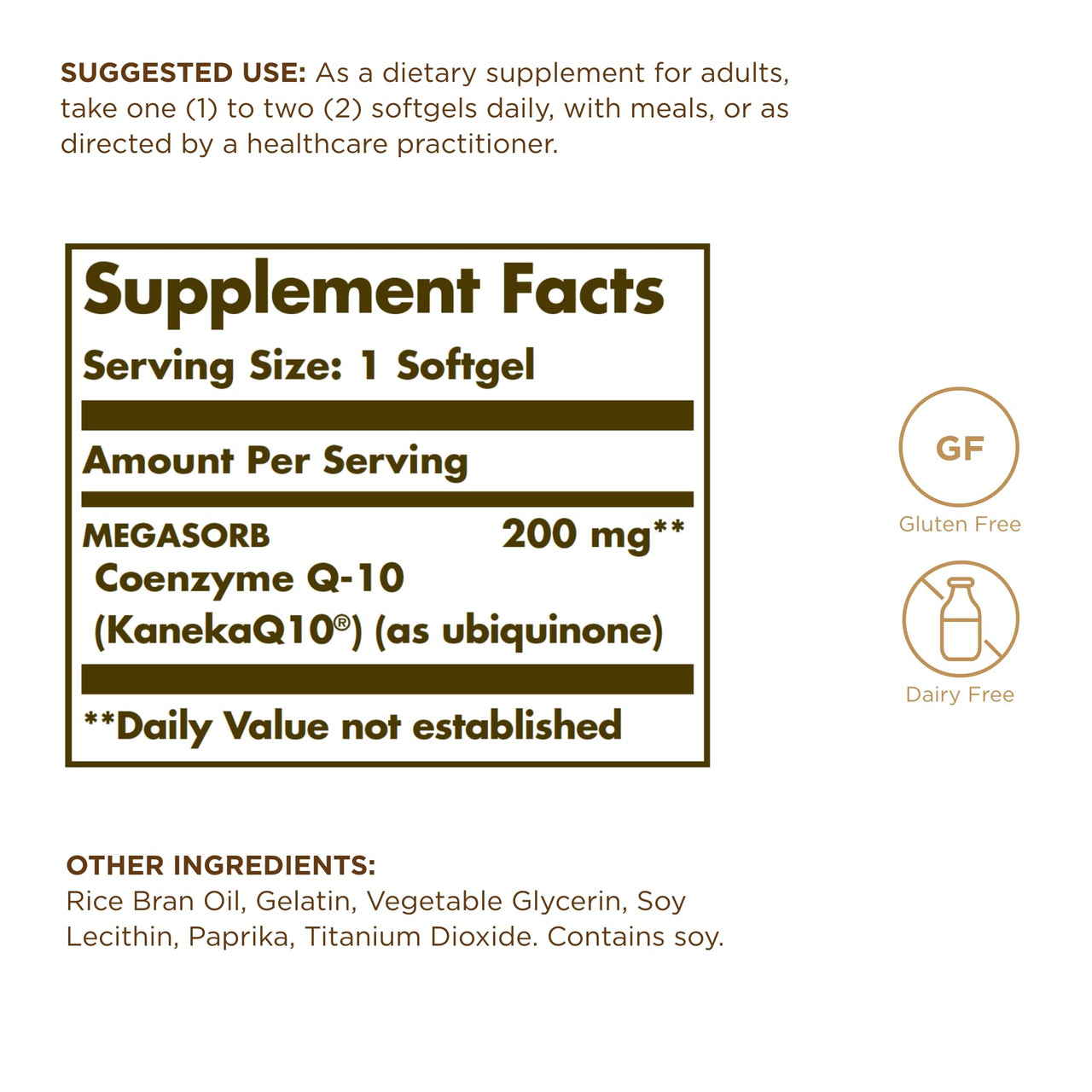 Coq-10 200 Milligrams 200 Milligrams 30 Sgels