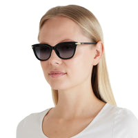 Thumbnail for Coach HC8378U Universal Fit Sunglasses, Black/Grey Gradient, 57 mm