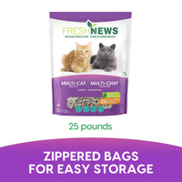 Thumbnail for Fresh News Recycled Paper Multi-Cat Pellet Non-Clumping Paper Cat Litter, 25 Pound, 2X Odor Control, Made in USA