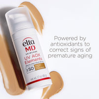 Thumbnail for EltaMD UV AOX Elements Tinted Mineral Face Sunscreen Lotion, Tinted Moisturizer for Face SPF 50 with Antioxidants, For Dry Sensitive Skin 1.7 oz Pump
