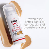 Thumbnail for EltaMD UV AOX Elements Tinted Mineral Face Sunscreen Lotion, Tinted Moisturizer for Face SPF 50 with Antioxidants, For Dry Sensitive Skin 1.7 oz Pump