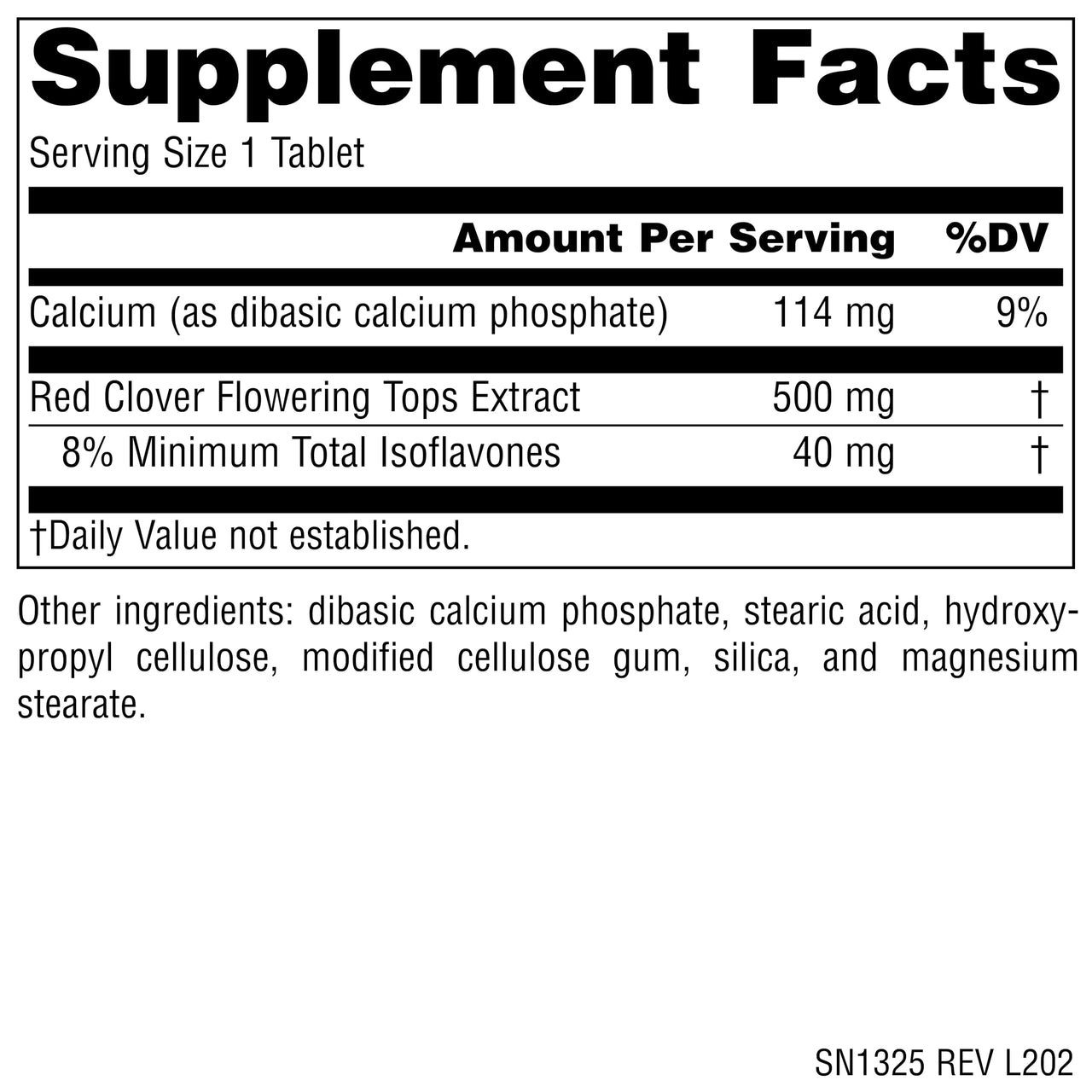 Source Naturals Red Clover Extract, 500 Mg Tablet, 30 Count