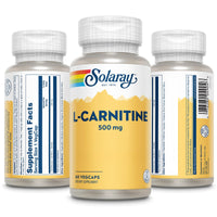Thumbnail for SOLARAY L-Carnitine 500 mg, Free Form Amino Acid, Lab Verified, GMP Facility, 60-Day Money-Back Guarantee, 60 Servings, 60 VegCaps