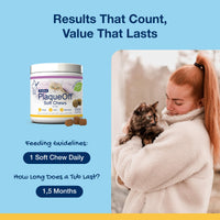 Thumbnail for ProDen PlaqueOff Soft Chews with Natural Kelp - for All Breed Cats - Supports Normal, Healthy Teeth, Gums, and Breath Odor in Cats - 45 Soft Chews
