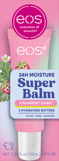 Thumbnail for eos 24H Moisture Super Balm- Strawberry Sorbet, Lip Mask, Day or Night Lip Treatment, Made for Sensitive Skin, 0.35 fl oz