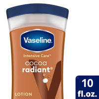 Thumbnail for Vaseline Cocoa Radiant 2-Pack – Intensive Care Moisturizing Hand and Body Lotion with Ultra-Hydrating Lipids, Pure Cocoa Butter, 10 Oz Ea