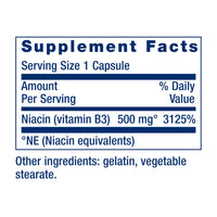 Thumbnail for Life Extension Vitamin B3 Niacin, Heart Health, Cholesterol & Energy Support, Gluten-Free, Non-GMO, 100 Capsules