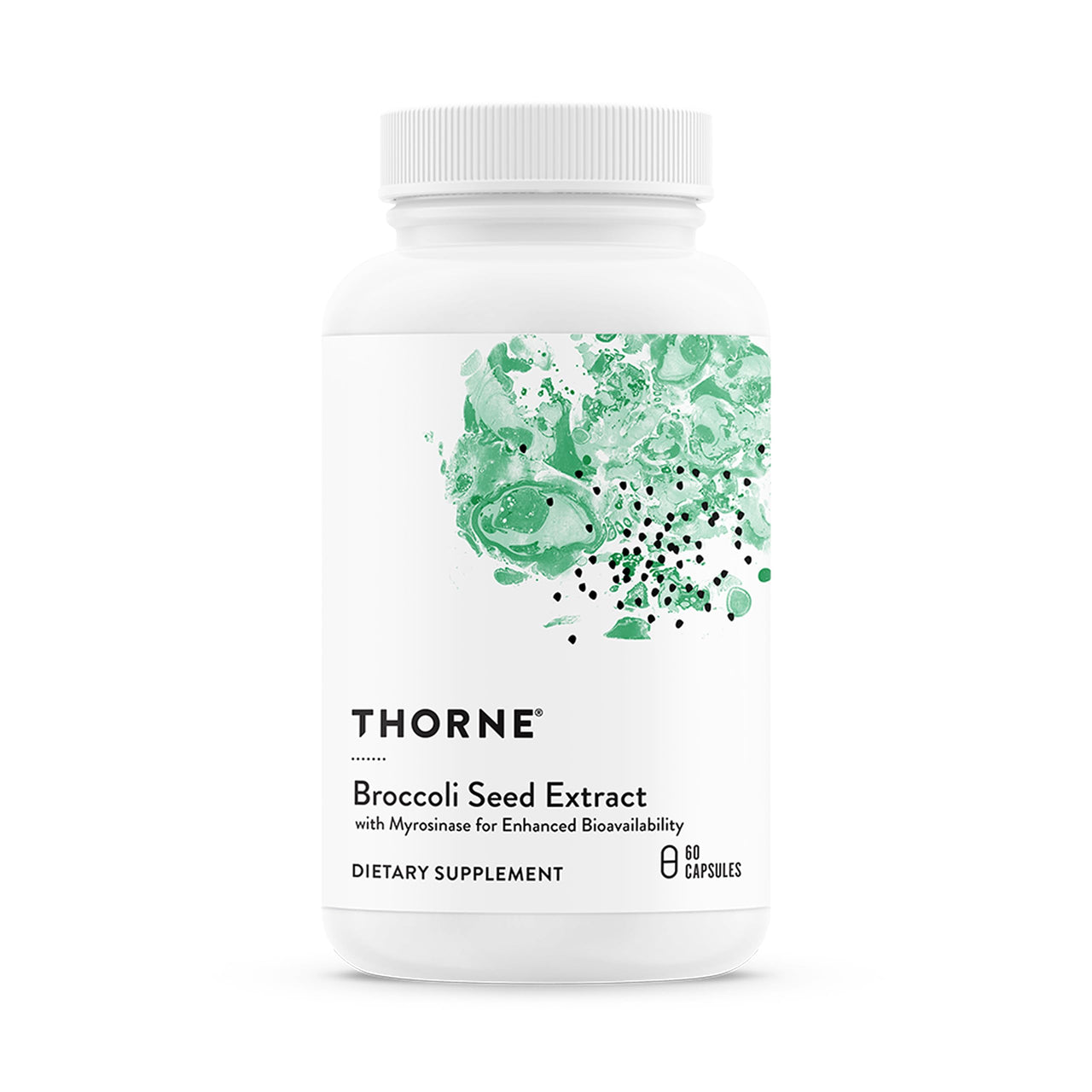 THORNE - Broccoli Seed Extract - Supports Liver Detox & Provides Antioxidant Support* - Sulforaphane Glucosinolate (SGS), Vitamin C & Mustard Powder Supplement - Third-Party Certified - 60 Capsules