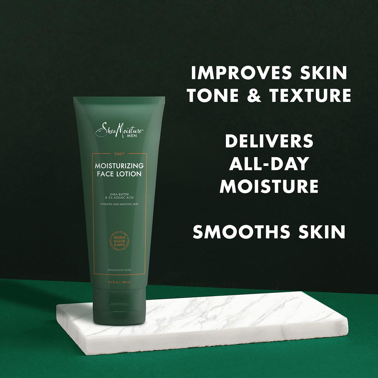 SheaMoisture Men Lotion for Soft, Smooth Skin Daily Moisturizing Face Lotion Dermatologist-Tested Skin Care Proven to Prevent Razor Bumps When Using Our System 3.5 oz