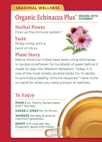 Thumbnail for Traditional Medicinals Organic Echinacea Plus Seasonal Tea (Pack of 1), Promotes Immune Function, 16 Tea Bags