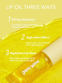 Thumbnail for SHEGLAM Jelly Wow Hydrating Non-Sticky Lip Oil Moisturizing Plumping Lip Gloss - Grapefruit Glow