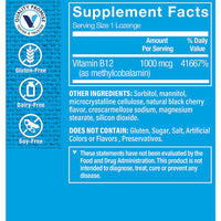 Thumbnail for The Vitamin Shoppe Vitamin B12 Methylcobalamin 1,000mcg - Highly Bioavailable Form of B12 to Support Energy Production - Black Cherry Flavored (60 Lozenges)