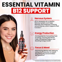 Thumbnail for VITBOOST Vegan Liquid B-12 Drops – 60 x 5000 mcg Extra Strength Raspberry Flavored Vitamin B12 Liquid Methylcobalamin sublingual Supplement | Designed to Maximize Absorption & Energy | Gluten Free