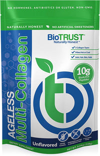 Thumbnail for BioTrust Ageless Multi Collagen 5-in-1 Protein Powder (Unflavored) BlenderBottle Bundle