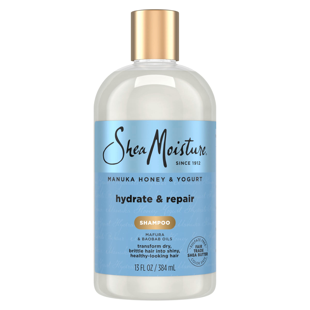 Shea Moisture Shampoo Hydrate and Repair for Damaged Hair with Manuka Honey and Shea Butter 13 oz
