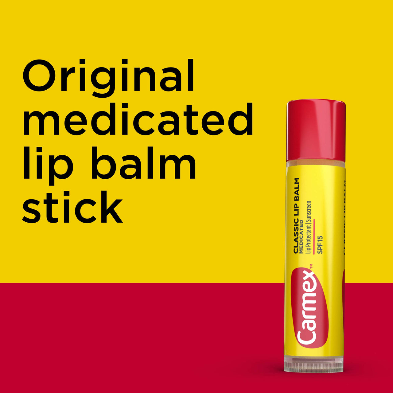 Carmex Medicated Lip Balm Sticks, Lip Moisturizer for Dry, Chapped Lips, 0.15 OZ - (2 Packs of 3)