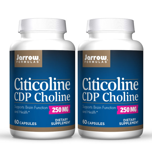 Image 1 of Jarrow Formulas Citicoline (CDP Choline) 250 mg - 60 Capsules, Pack of 2 - Supports Brain Health & Attention Performance - Up to 120 Total Servings