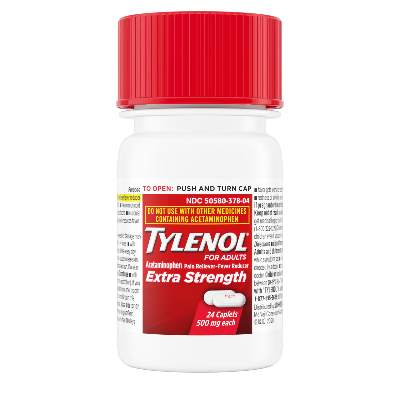 TYLENOL Extra Strength Acetaminophen 500 mg Caplets 24 each
