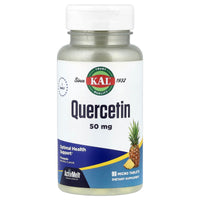 Thumbnail for KAL Quercetin ActivMelt, Optimal Health and Wellness Support Supplement, Bioflavonoids, Natural Pineapple Flavor, 90 Servings, 90 Instant Dissolve Micro Tablets