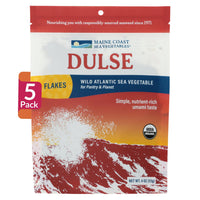 Thumbnail for Maine Coast Sea Vegetables Organic Dulse Flakes | Seaweed Snacks | Rich in Iodine, Protein & Minerals | Harvested from North Atlantic | Great for Salads, Soup & Smoothies | 4 oz (Pack of 5)