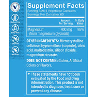 Thumbnail for Magnesium Glycinate a Supports Energy Production & Cardiovascular Health a 400 MG (240 Capsules)