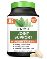 Thumbnail for Zenwise Health Joint Support Supplement with Glucosamine Chondroitin MSM, Curcumin & Sulfate - Joint Health for Women & Men - Mobility & Flexibility Support for Knee, Cartilage & Bone - 180 Count