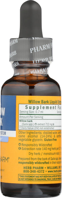 Thumbnail for Herb Pharm Willow Bark Liquid Extract for Minor Pain - 1 Ounce (DWILL01)