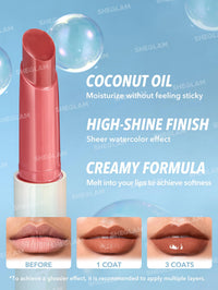 Thumbnail for SHEGLAM PoutPerfect Moisturizing Solid Lip Gloss Non Sticky Lipstick with Coconut Oil - Sepia Kiss