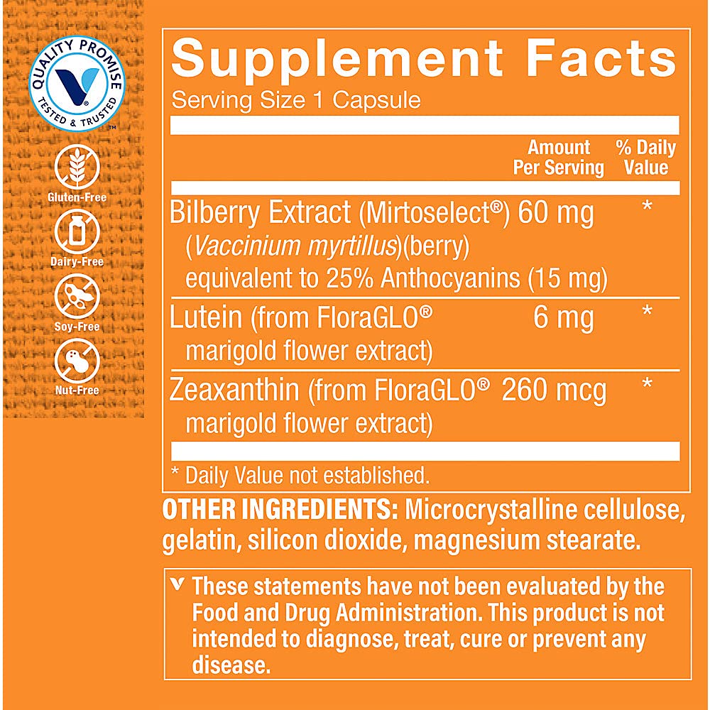 The Vitamin Shoppe Lutein - Eye Health, Vision Support & Blue Light Protection, Carotenoid Antioxidant (120 Capsules)