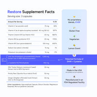 Thumbnail for Cheers Restore | Supplement with DHM + L-Cysteine | Feel Better After Drinking & Support Your Liver | 12 Doses | Dihydromyricetin, Cysteine, Prickly Pear, B-Vitamins, Ginger
