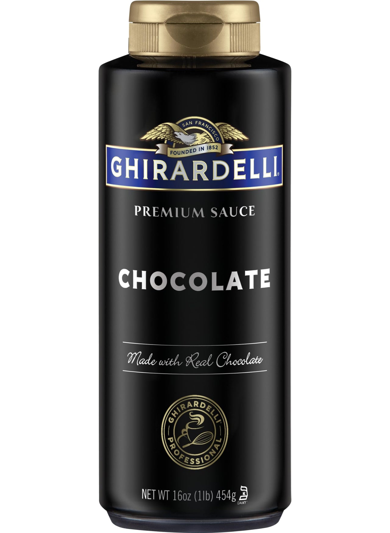Ghirardelli Chocolate Sauce, Black Label 16oz Squeeze Bottle (Pack of 2)