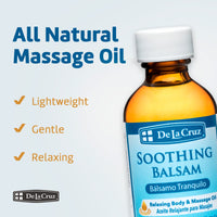Thumbnail for De La Cruz Soothing Balsam (Balsamo Tranquilo) Massage Oil - No Preservatives or Artificial Colors - Made in USA - 2 FL OZ