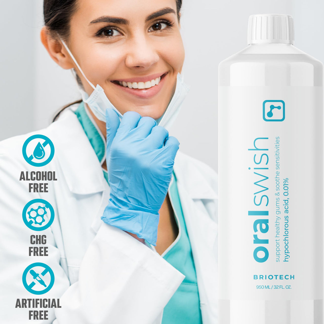 BRIOTECH Pure Hypochlorous Acid Oral Swish
