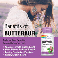 Thumbnail for SOLARAY Butterbur Root Extract 50 mg Supplement for Men & Women - Powerful Herbal Support, Vegan Butterbur Capsules - 60 Veg Caps