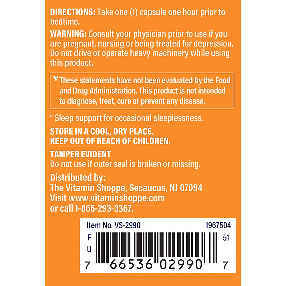 The Vitamin Shoppe Snooze-in with Melatonin - 120 Capsules