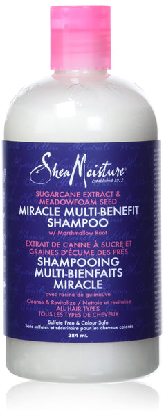 SheaMoisture Silicone Free Shampoo for Dry Hair Sugarcane Extract and Meadowfoam Paraben Free Shampoo 13 oz
