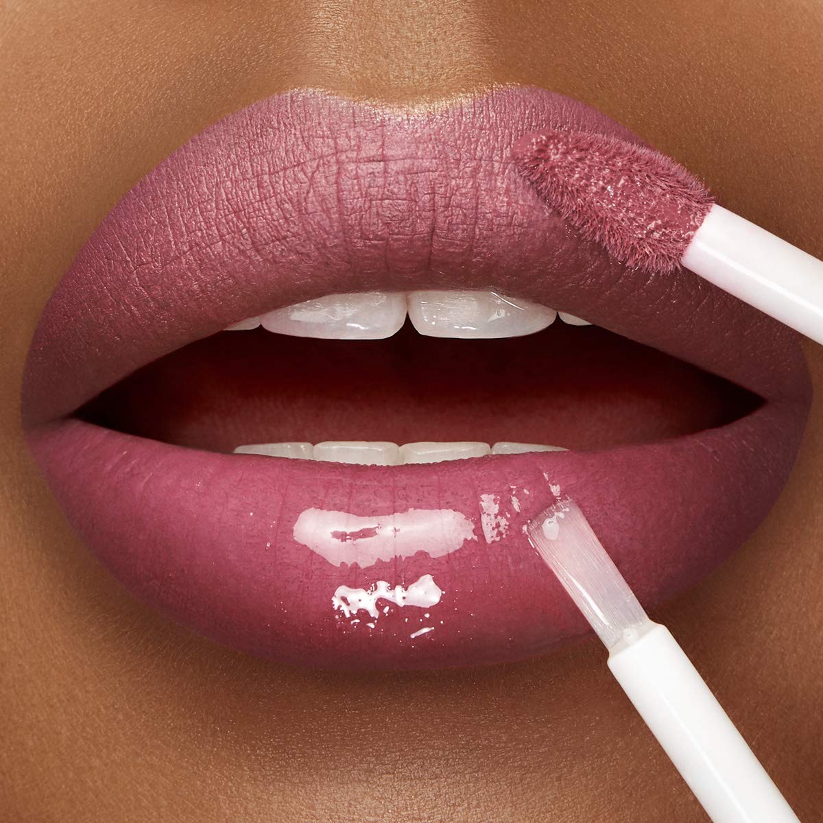 KIKO MILANO - UNLIMITED DOUBLE TOUCH Liquid Lipstick with Matte or Lip Gloss Finish | Rosy Mauve 120 | Long Lasting Lipstick | Cruelty Free | Professional Makeup | Made in Italy
