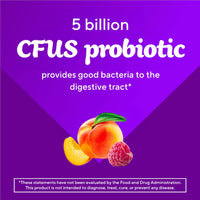 Thumbnail for vitafusion Probiotic Gummy Supplements, Raspberry, Peach and Mango Flavors, Probiotic Nutritional Supplements With 5 Billion CFUs, 35 Day Supply, 70 Count