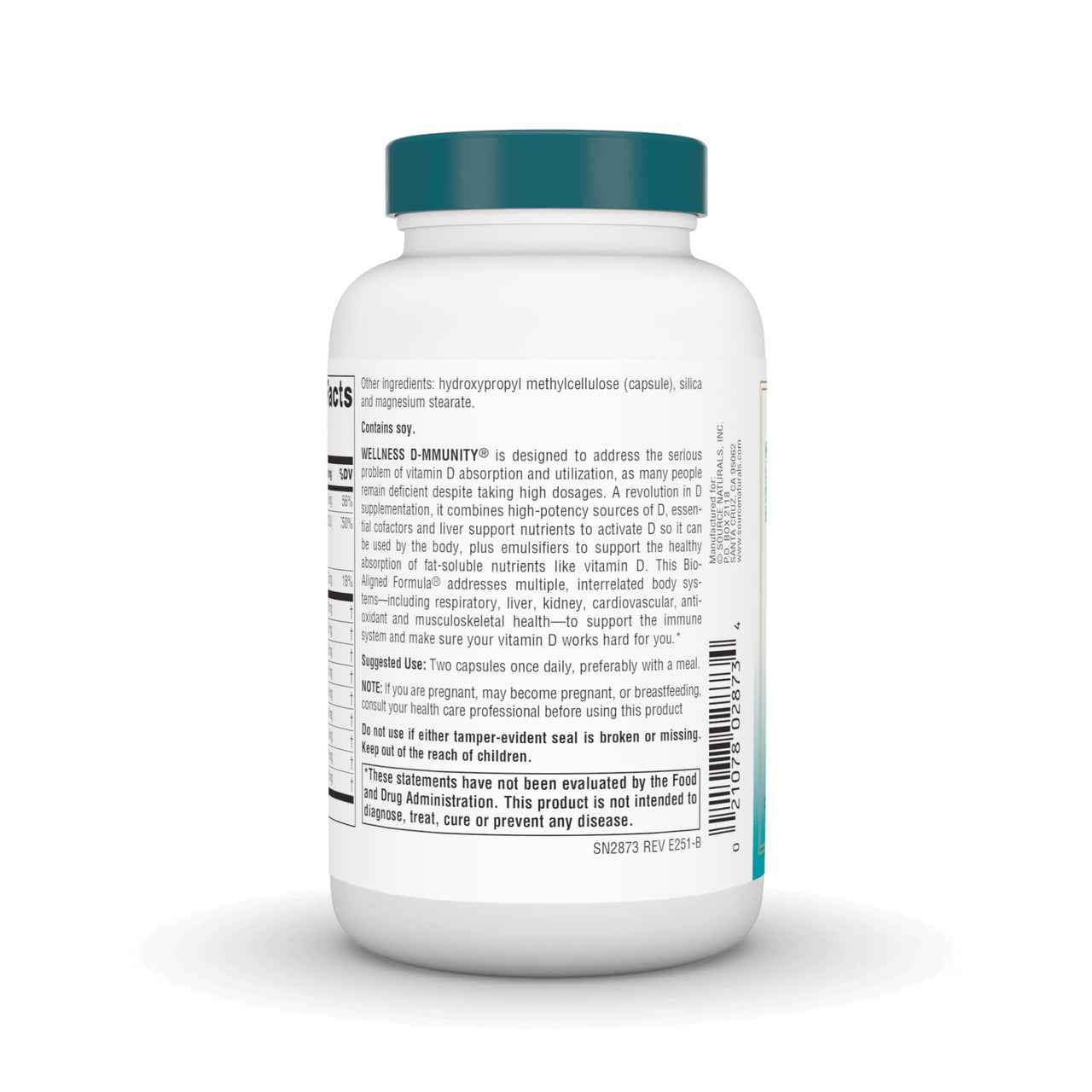Source Naturals Wellness D-mmunity, Bio-Aligned Vitamin D Immune Formula, Supports Optimal Absorption and Utilization* - 120 Vegetarian Capsules