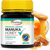 Thumbnail for ManukaGuard® Medical Grade Manuka Honey MGO 400+ | 100% Authentic New Zealand Manuka Honey | Healing Honey for Immunity Boost | 8.8 oz