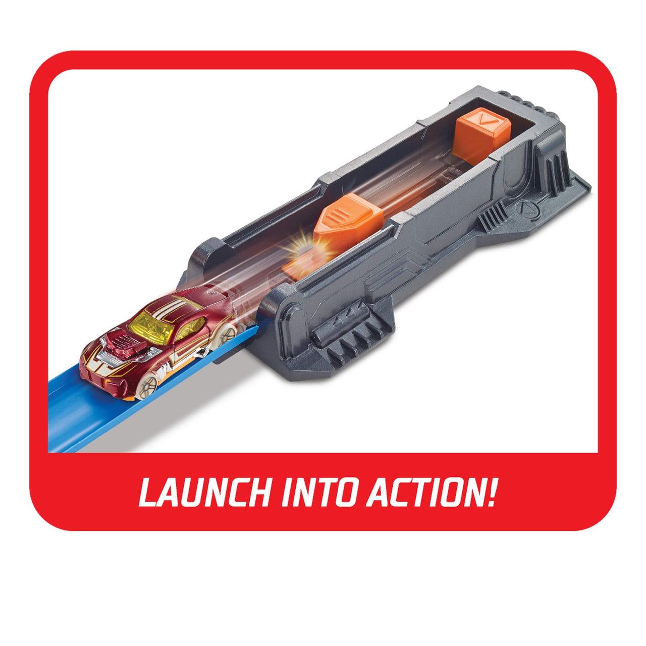 Hot Wheels Track Set and Toy Car, Large-Scale Motorized Track with 3 Corkscrew Loops, 3 Crash Zones and Toy Storage (Amazon Exclusive)